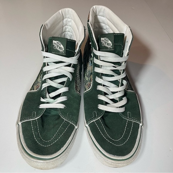 Vans Sk8-Hi Bolt Liquify Avocado Green White Canvas Suede Size 11.5 Shoes - Picture 3 of 9